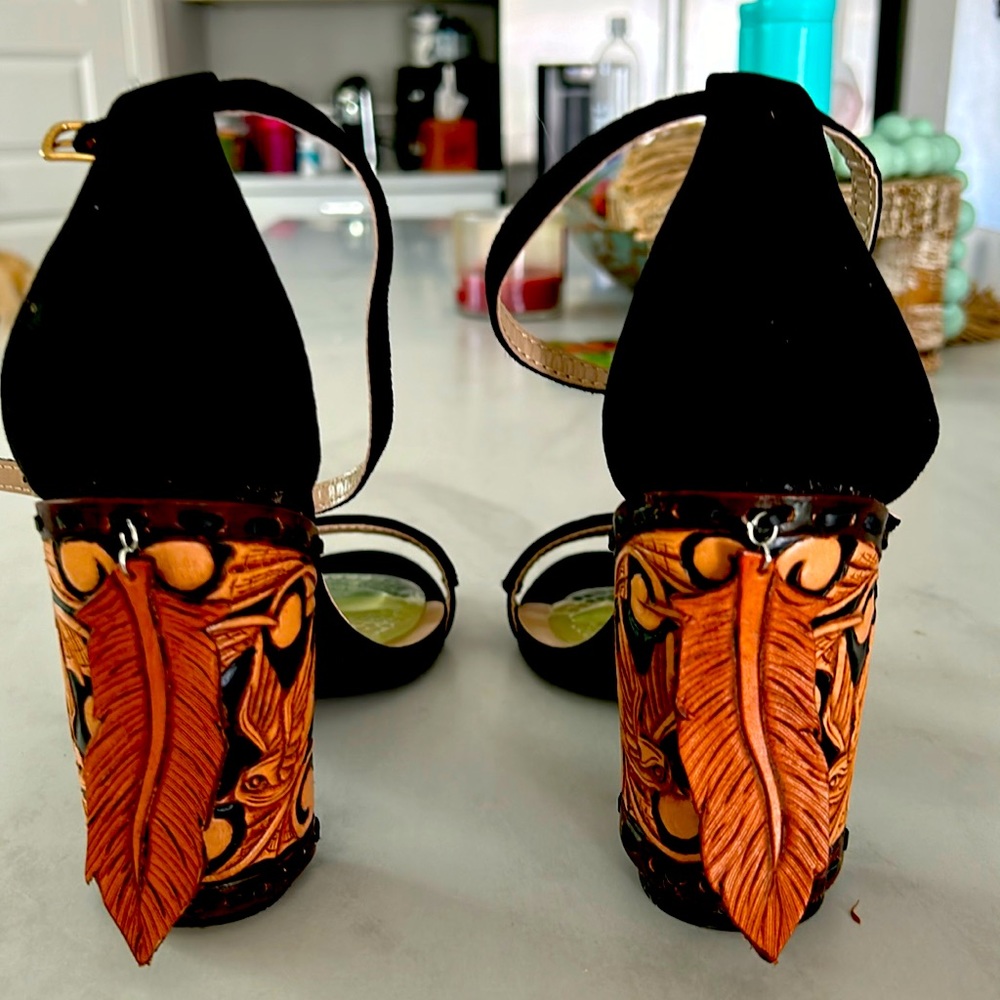 Hand tooled heels
